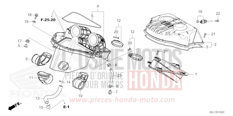AIR CLEANER for Transalp 750 ROSS WHITE (NH196) from 2023